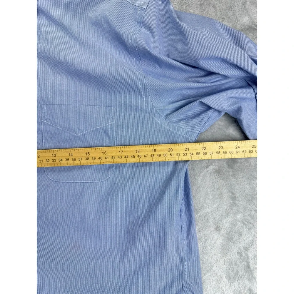 Brooks Brothers Mens 16-35 Blue Regent Fit  Supima Cotton Button Down Shirt